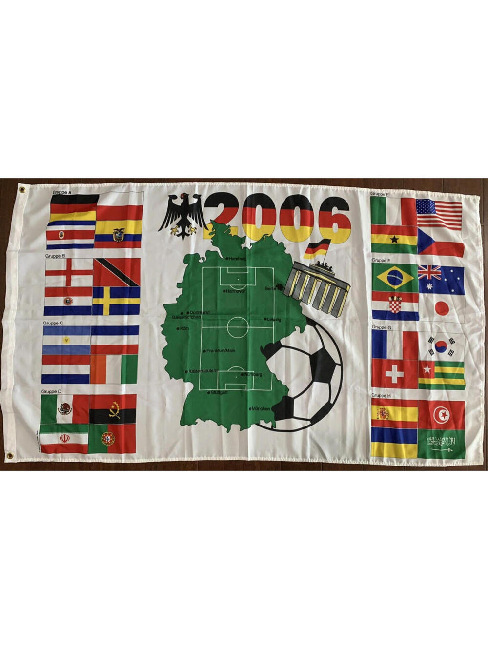 2006 3’ x 5’ World Cup Soccer Teams Flag / Banner Berlin Germany New